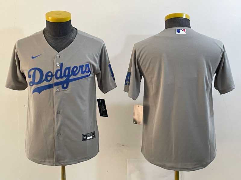 Women%27s Los Angeles Dodgers Blank Grey Cool Base Stitched Nike Jersey